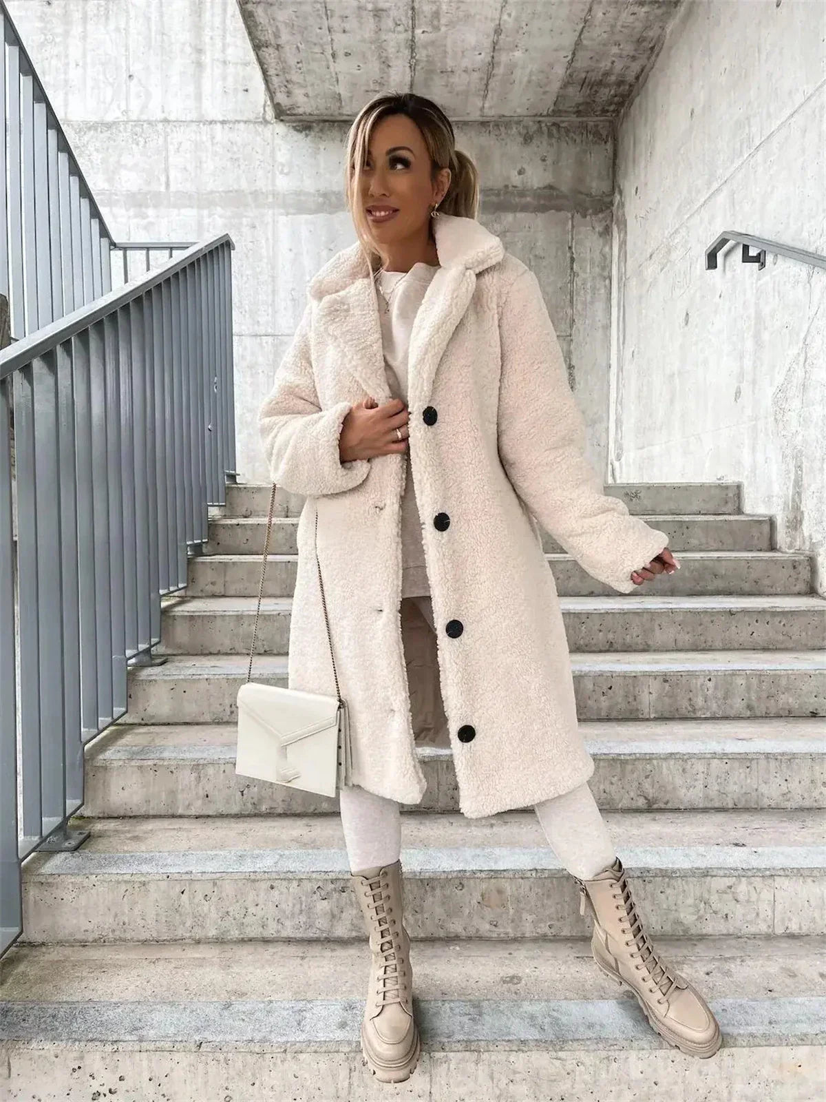 The Miko Teddy — Caramel Long Coat