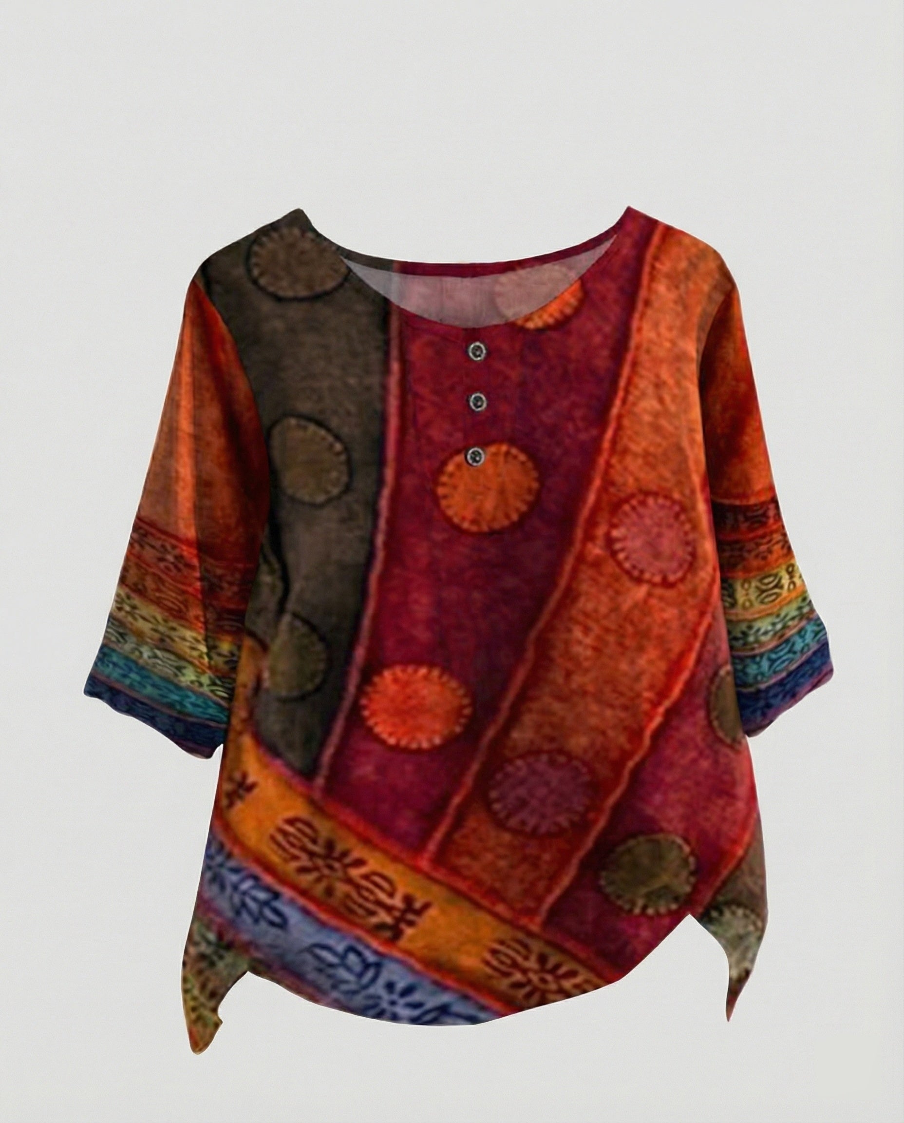 The Kaia Tunic — Evergreen Patchwork