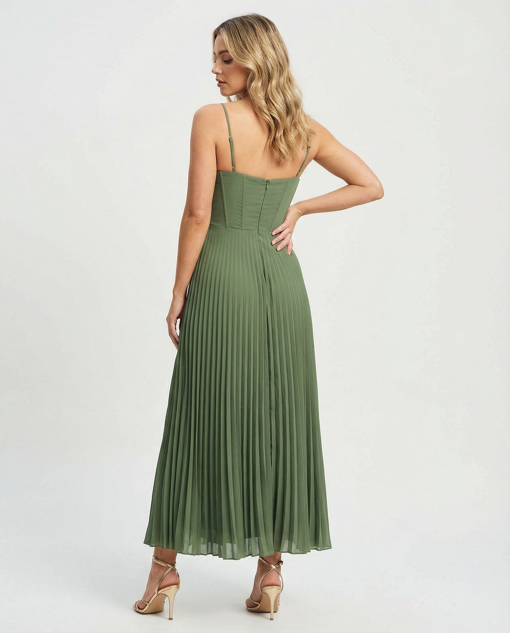 Elara Midi — Emerald Bustier & Tulle Skirt
