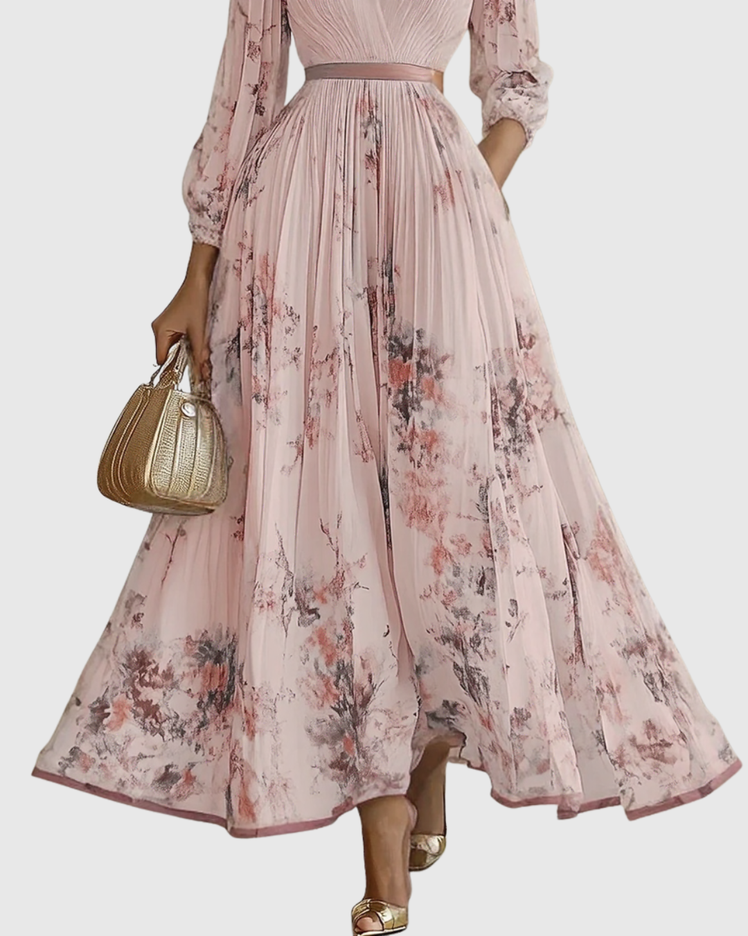 Siena™ - Robe Maxi Plissée Chic