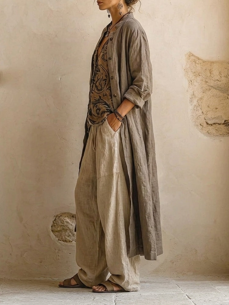 Ensemble coordonné Florence en mélange de lin