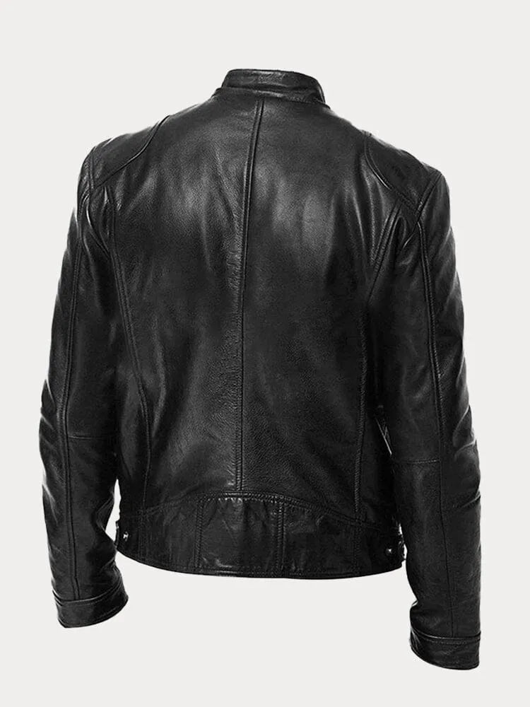 The Tycho — Cropped PU Biker Jacket