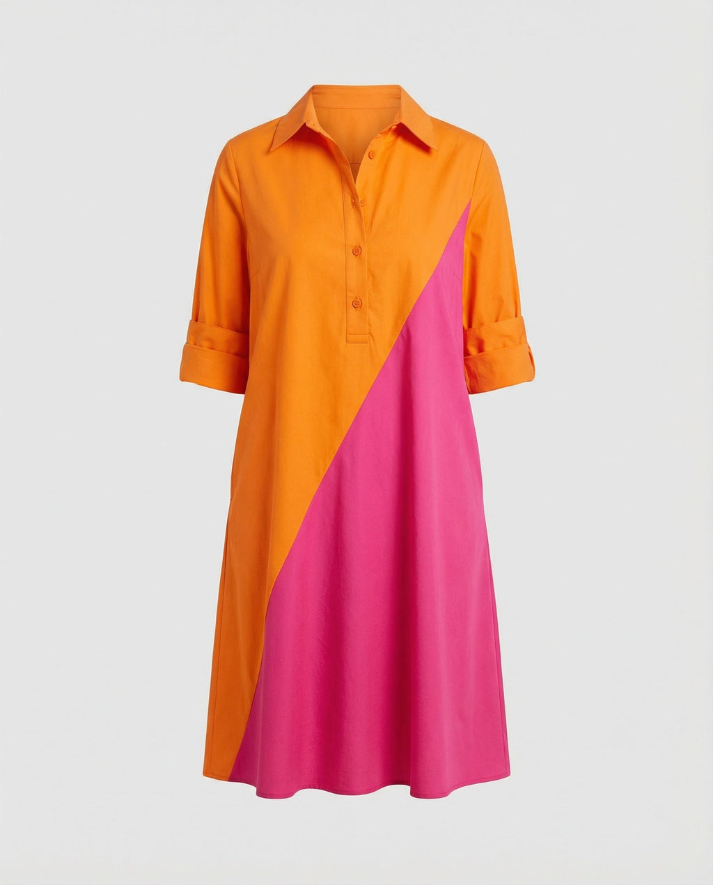 Liora Shirt Dress — Sunset Blush