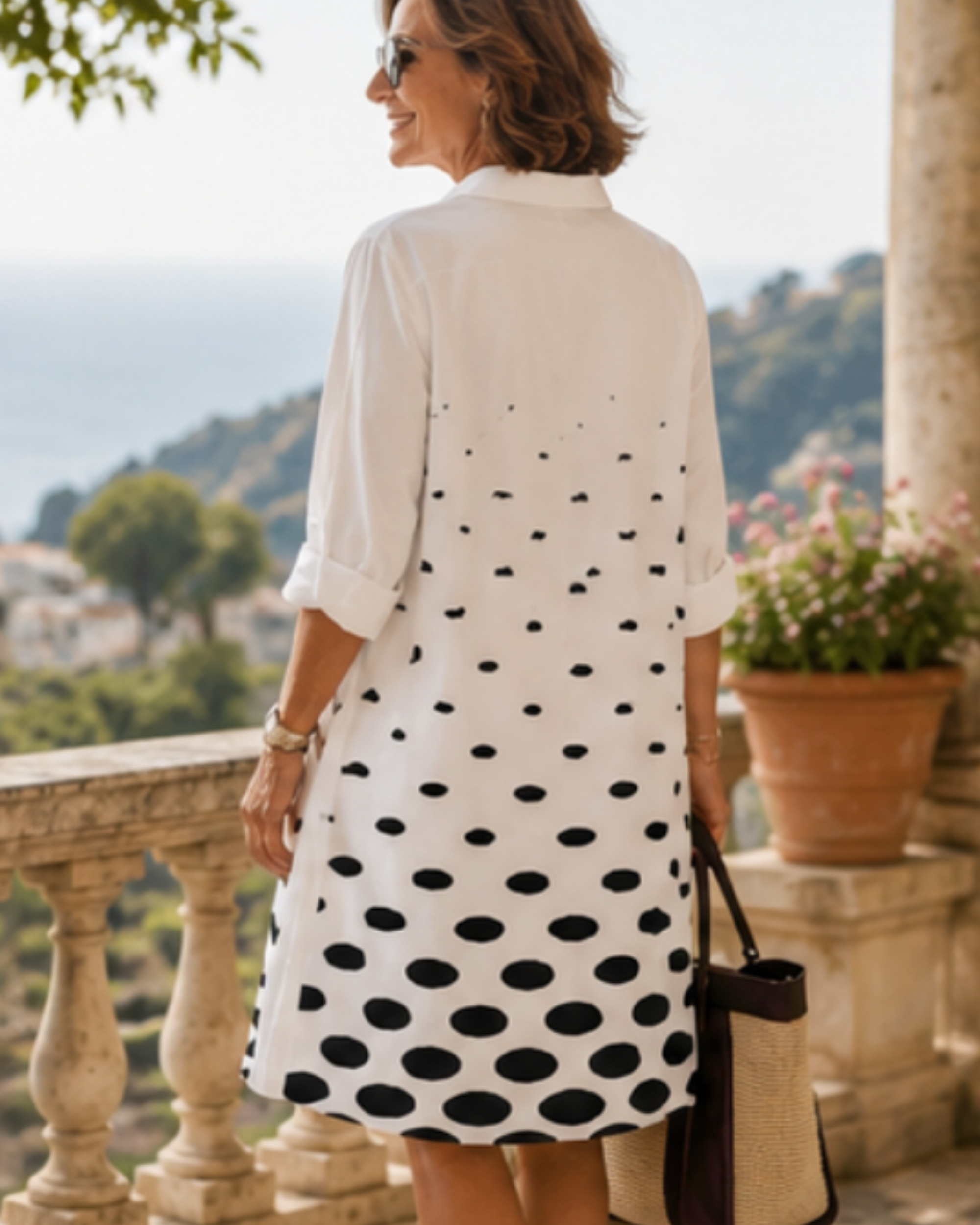 Isabella | Robe de jour élégante à pois