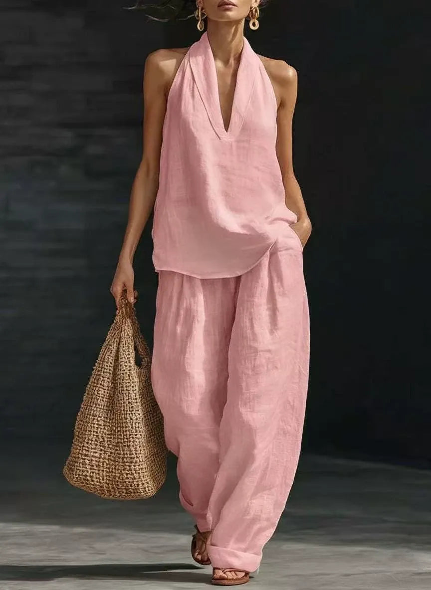 ZOE | Ensemble sans manches à jambes larges