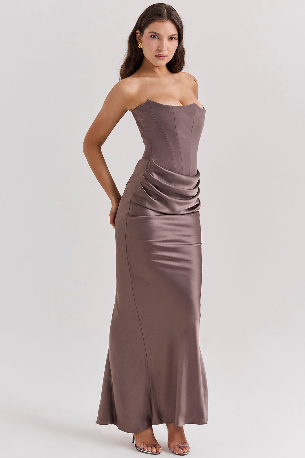 Persephone — Ivory Strapless Corset Gown