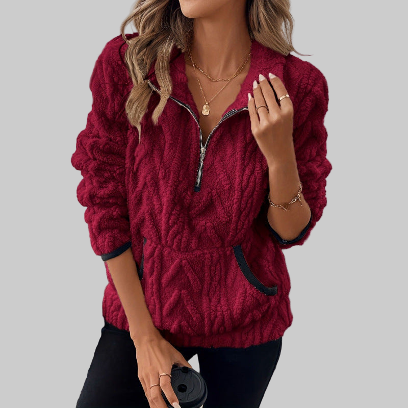 The Elia Zip Fleece — Chalk