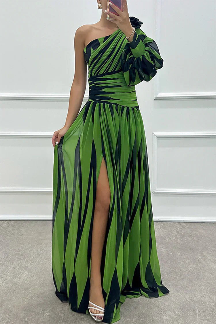 Fenna™ - Robe Longue Sophistiquée à Une Épaule