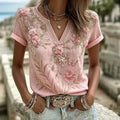 Blouse à motif floral vintage