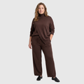 The Sabine Set — Walnut Asymmetrical Knit