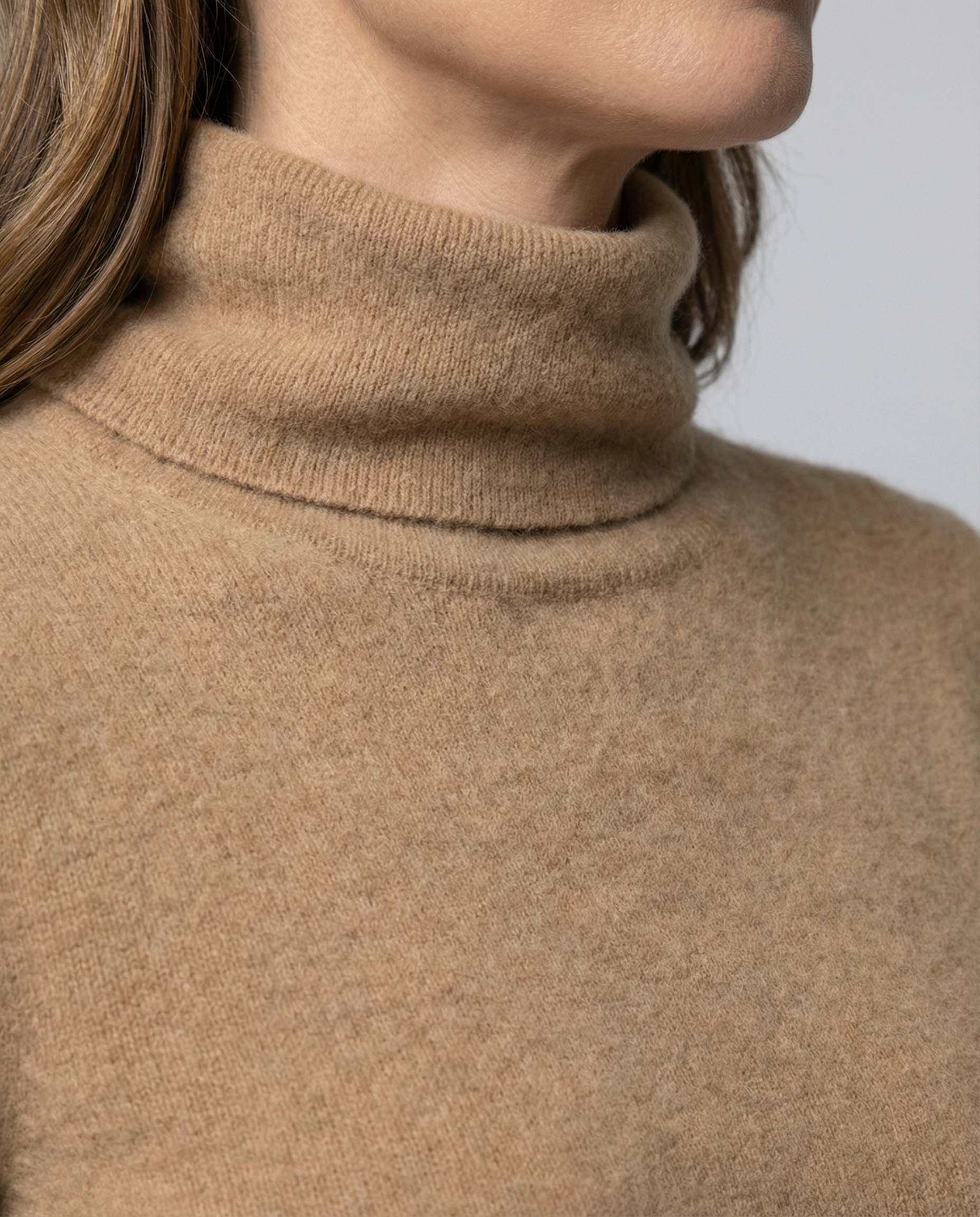 The Leona — Chestnut Turtleneck Sweater