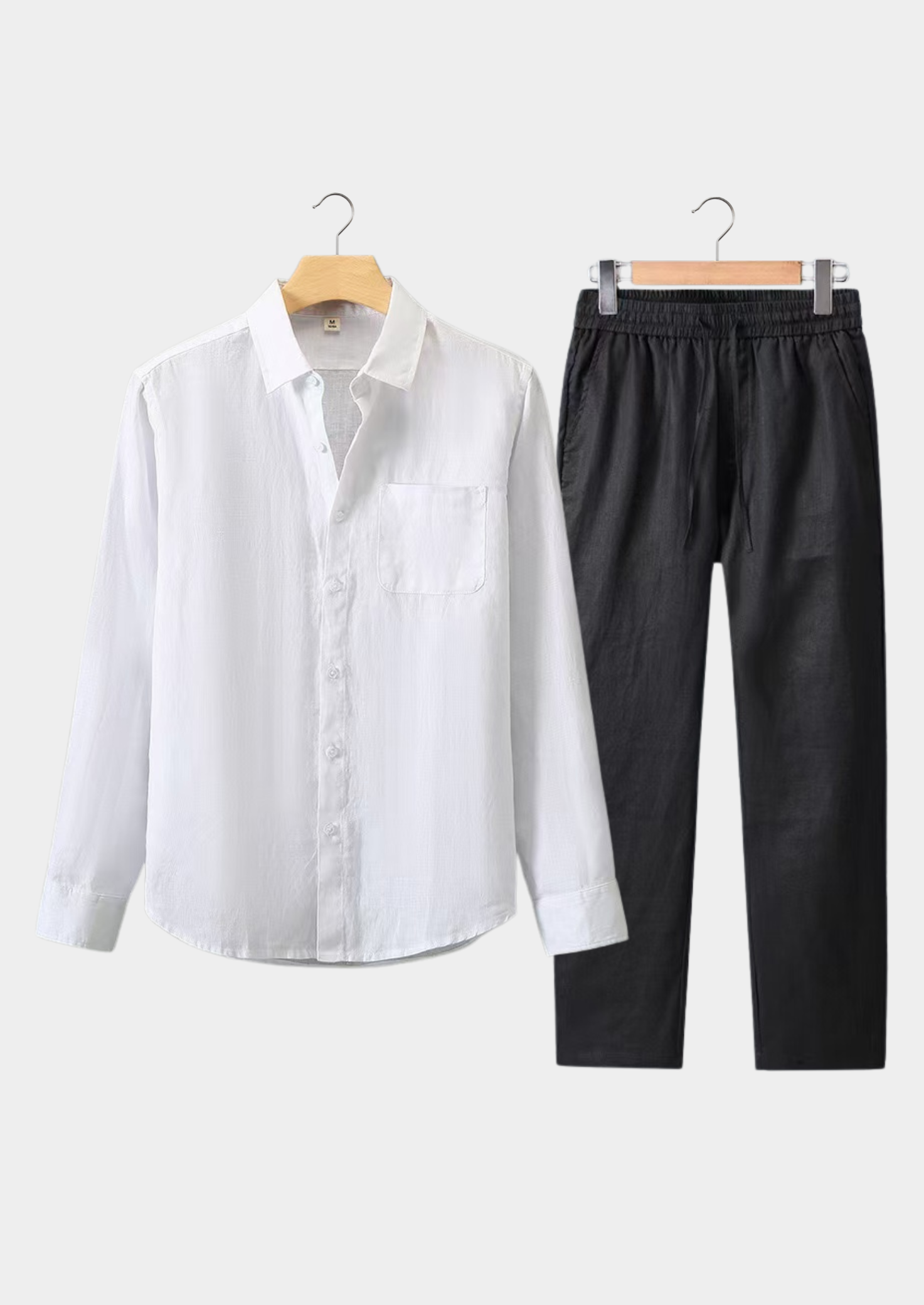 ENSEMBLE D'ETE MANCHES LONGUES DOLCEVITA – NOIR/BLANC