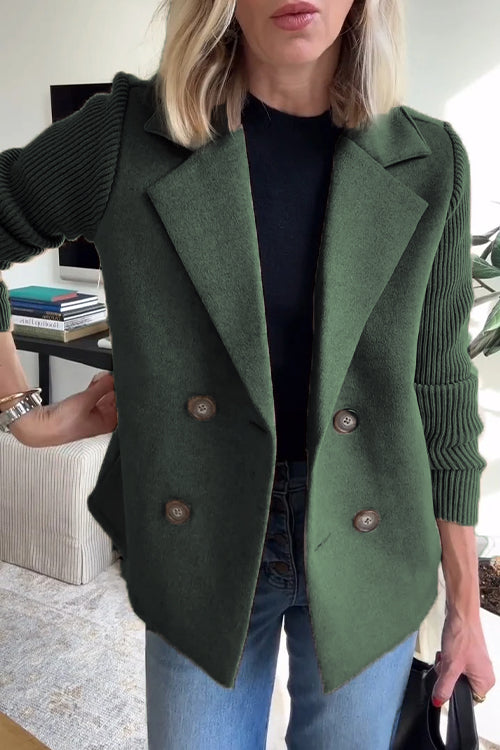 The Elara Knit Blazer — Chestnut