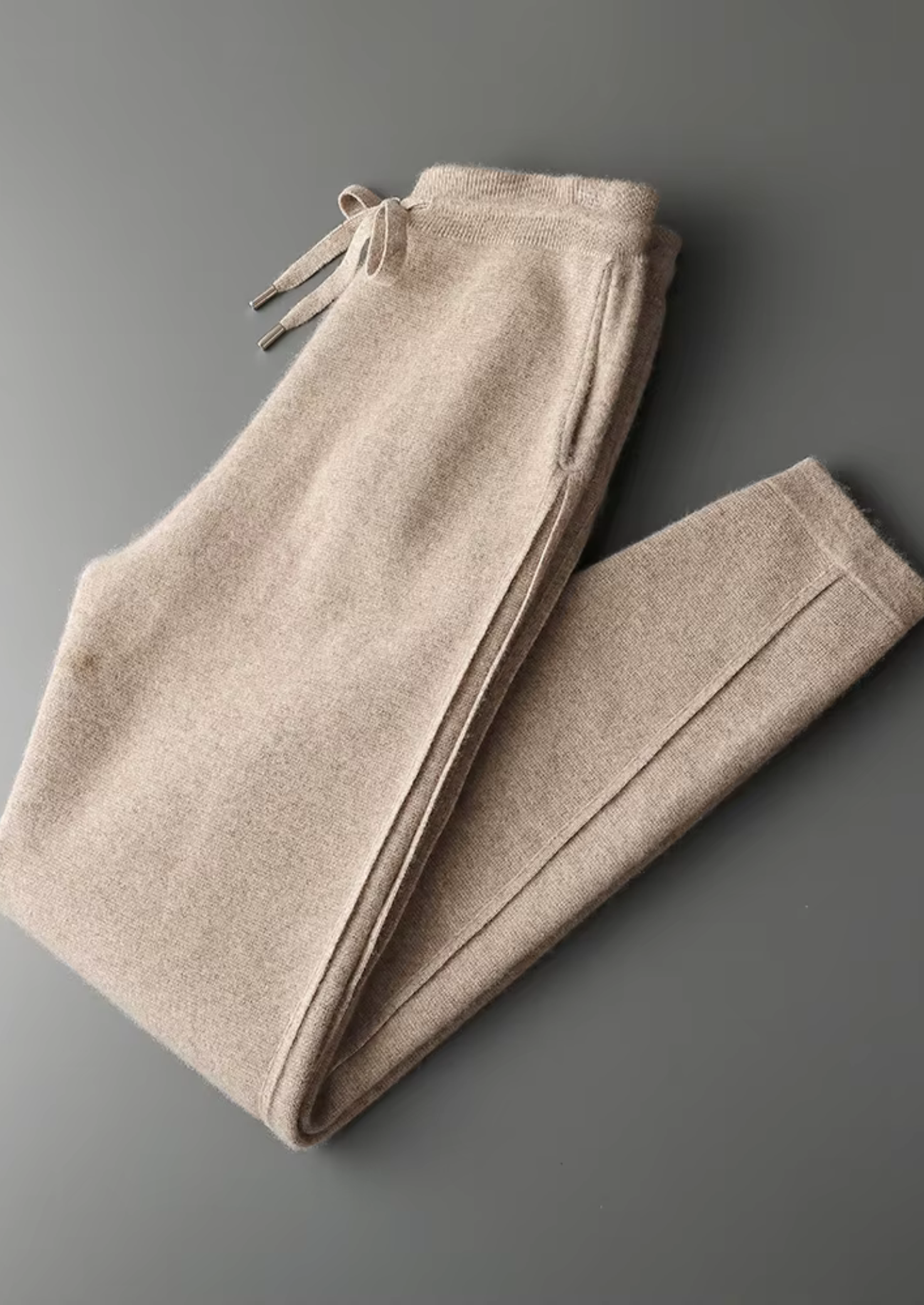 Pantalon slim en cachemire premium