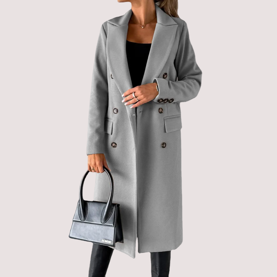 The Liora — Khaki Double-Breasted Trench