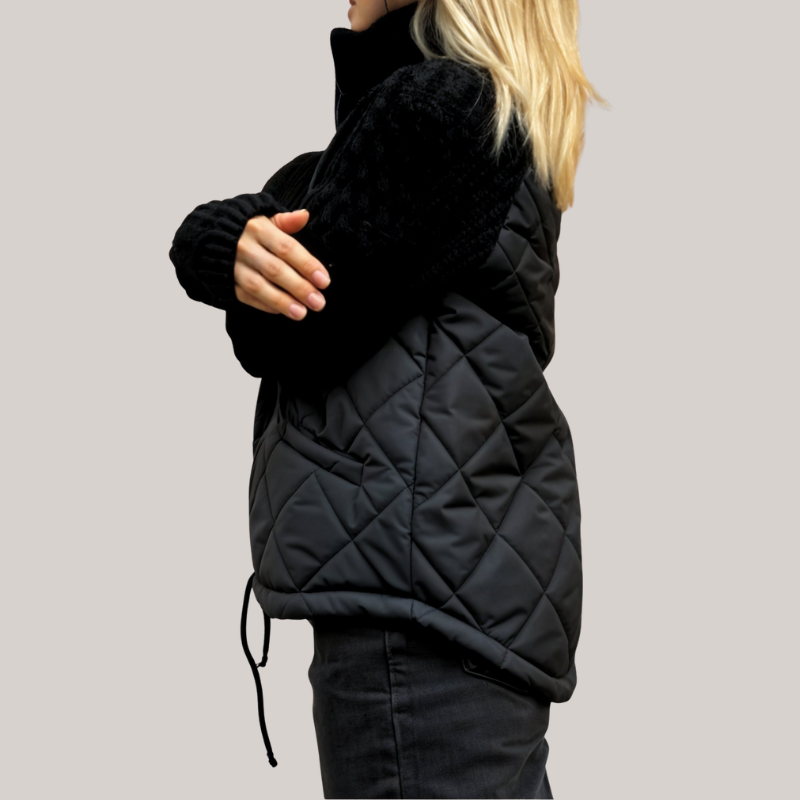 The Tova — Quilted Knit Hybrid Jacket