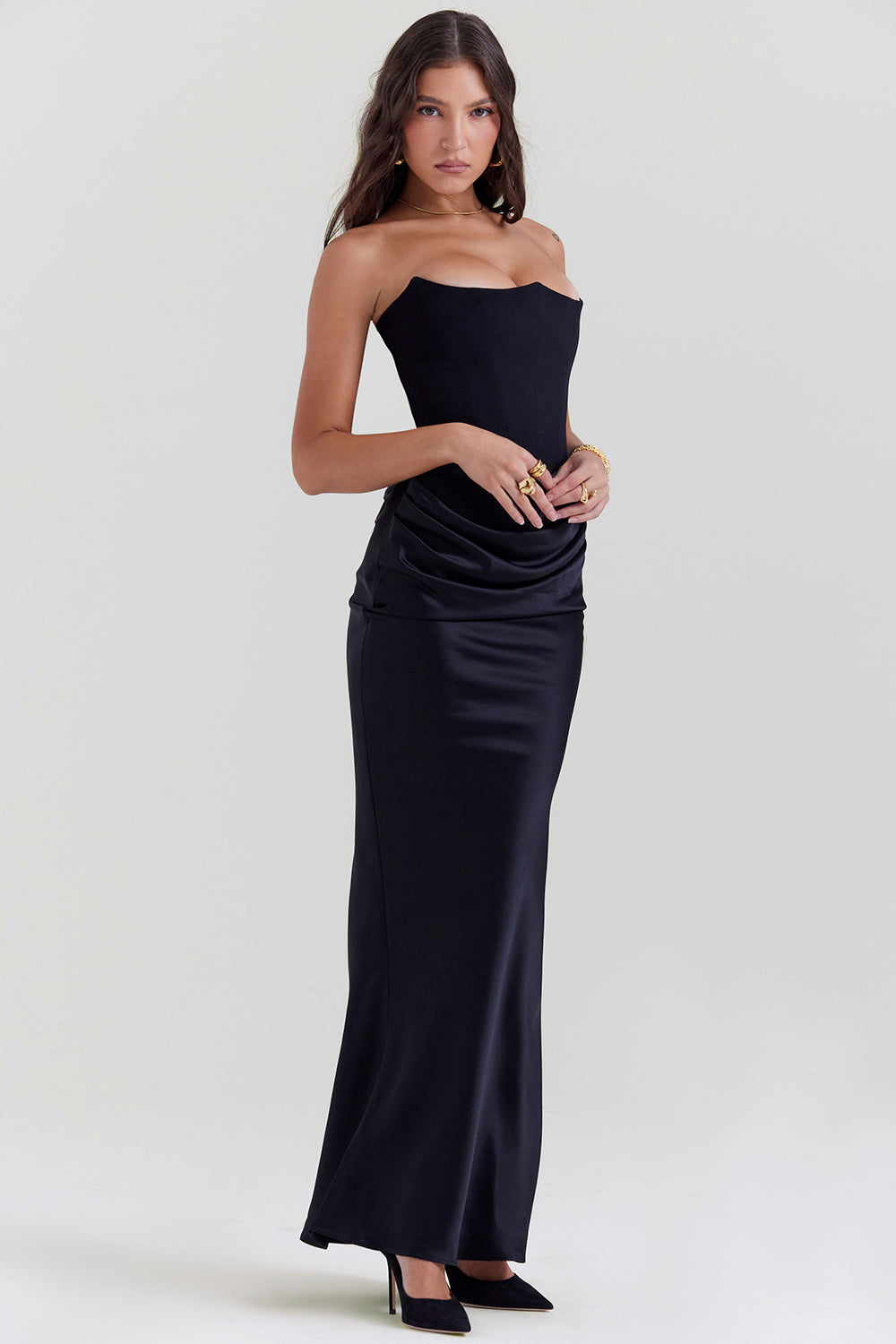Persephone — Ivory Strapless Corset Gown