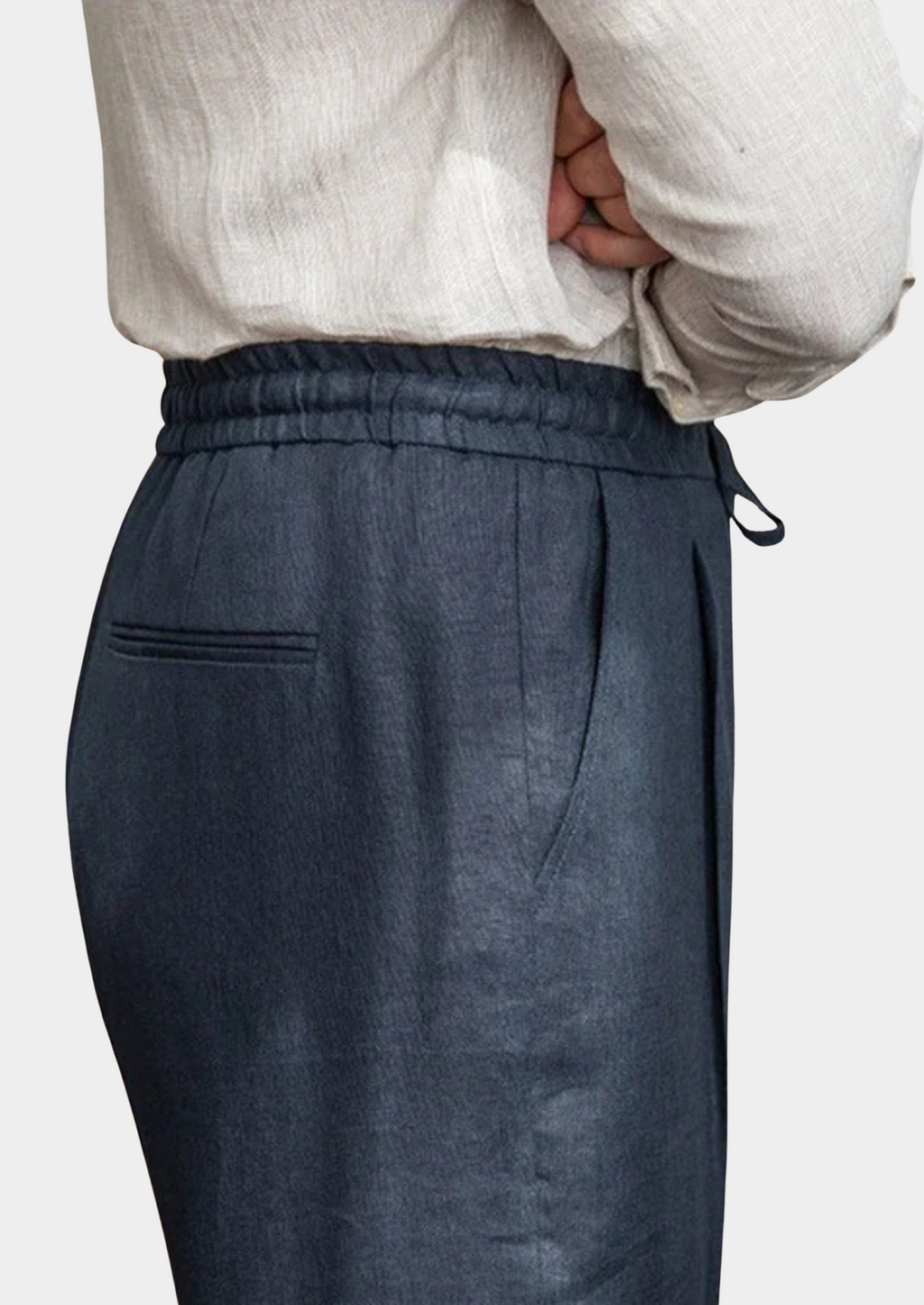 PANTALON À CORDON CÔTIER - Bleu Marine
