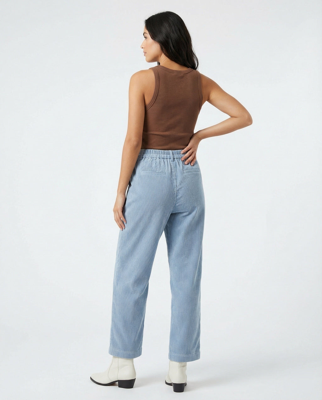 The Liora Corduroy Lounge Pant — Sky Blue