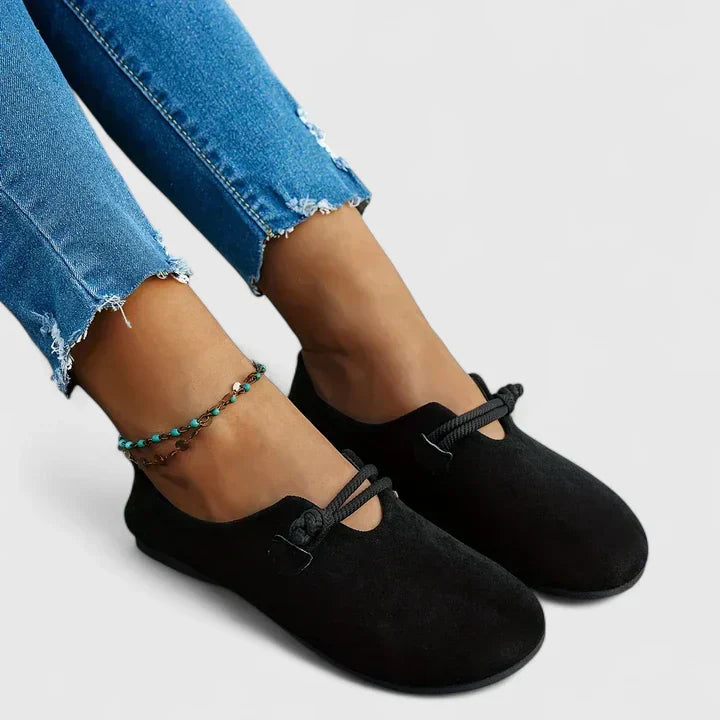 The Solene — Honey Suede Moccasins