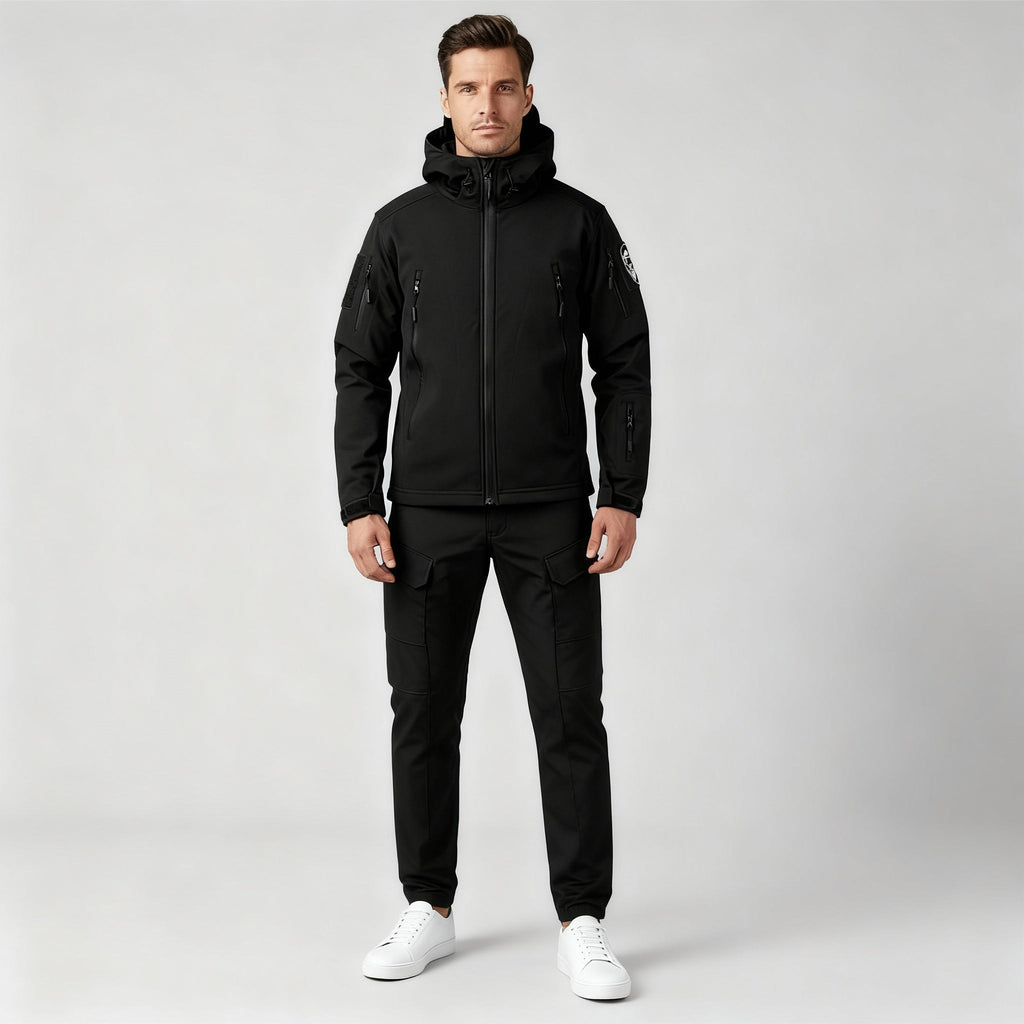 The Kaelen Set — Noir Tactical Jacket & Cargo Pants