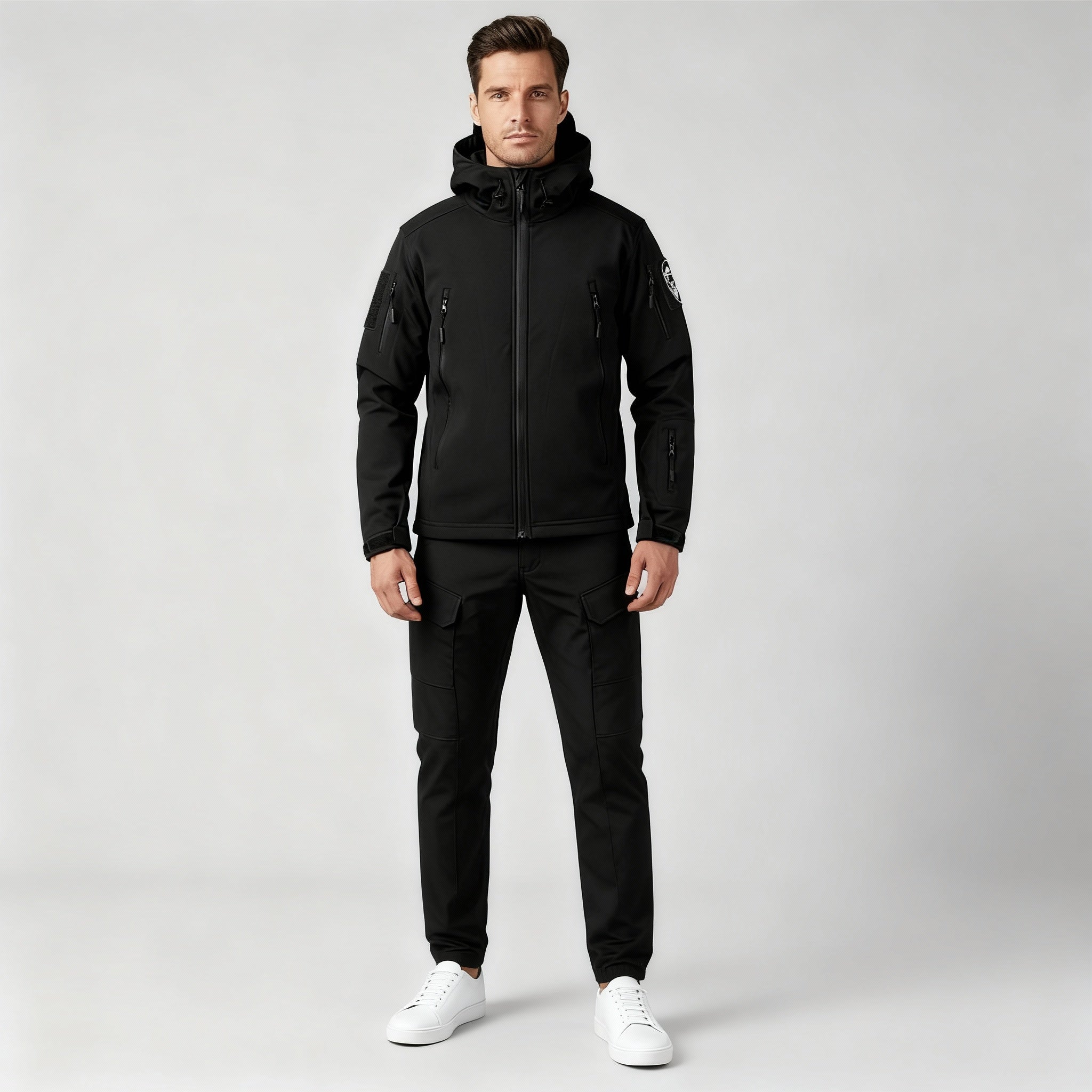 The Kaelen Set — Noir Tactical Jacket & Cargo Pants