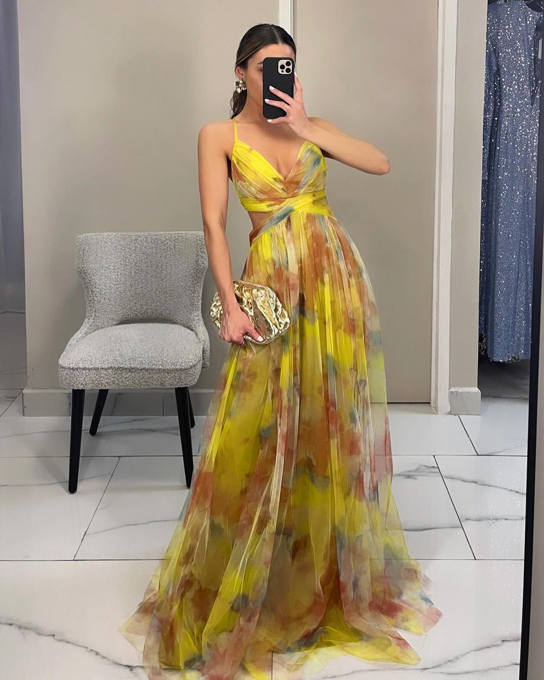 GISELLE | Robe Maxi en Mousseline