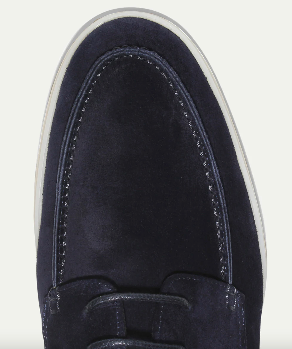 Cael — Navy Suede Boat Shoes