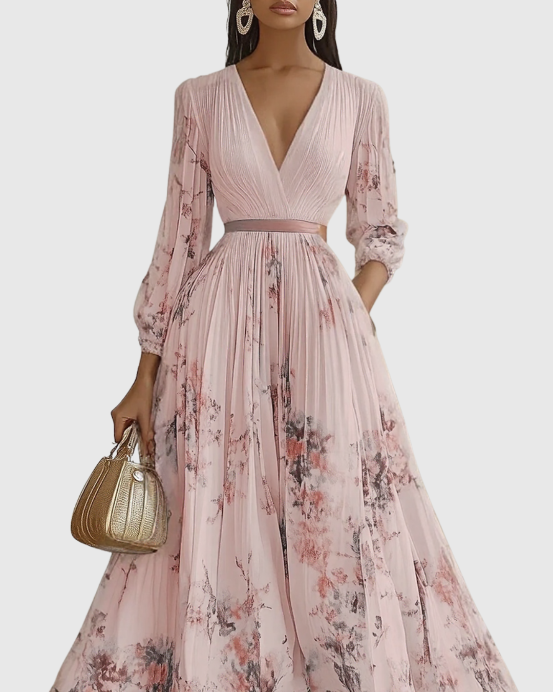 Siena™ - Robe Maxi Plissée Chic