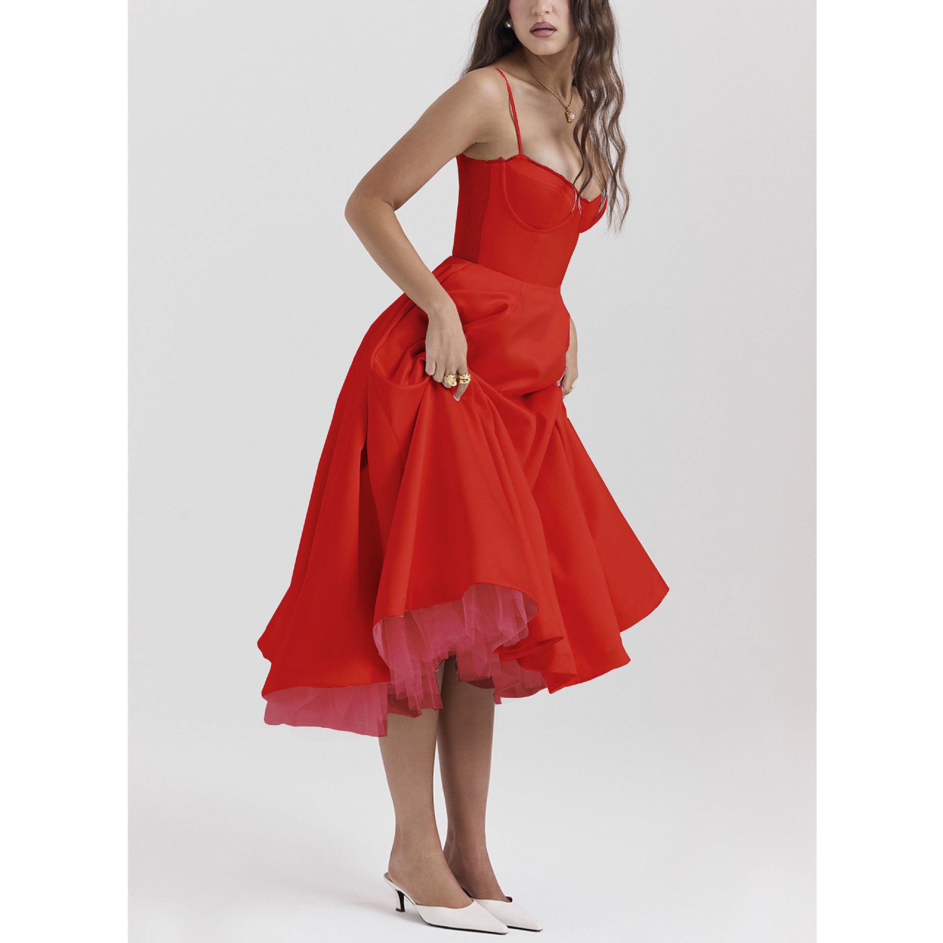 YLIANA | Robe Midi d'Été Élégante pour la Romance