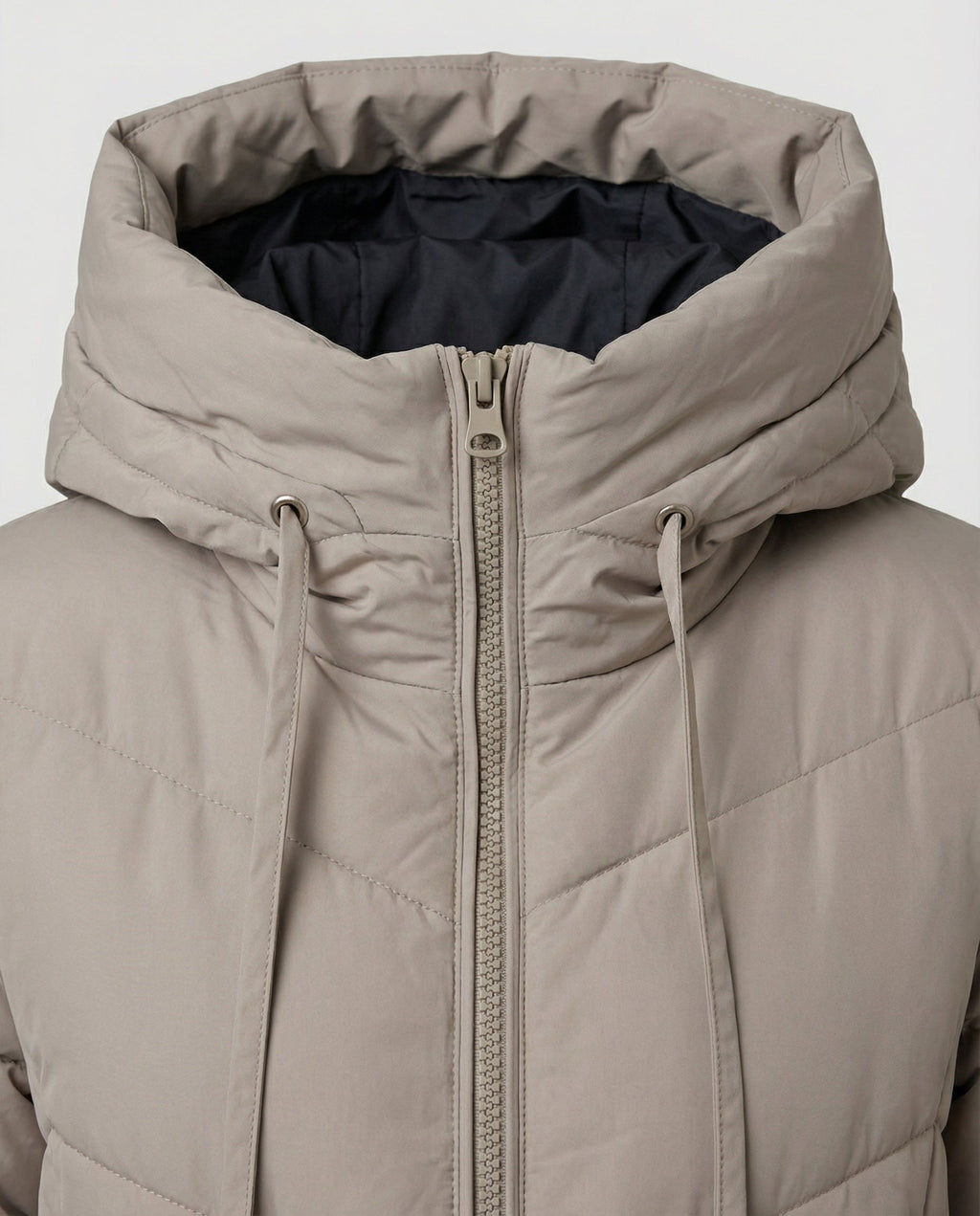 Idris — Khaki Longline Puffer Coat