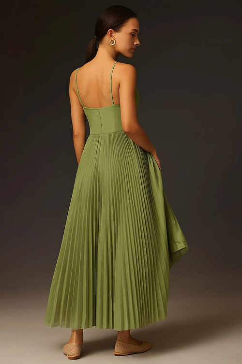 AURELIA | Robe maxi plissée gracieuse en mouvement
