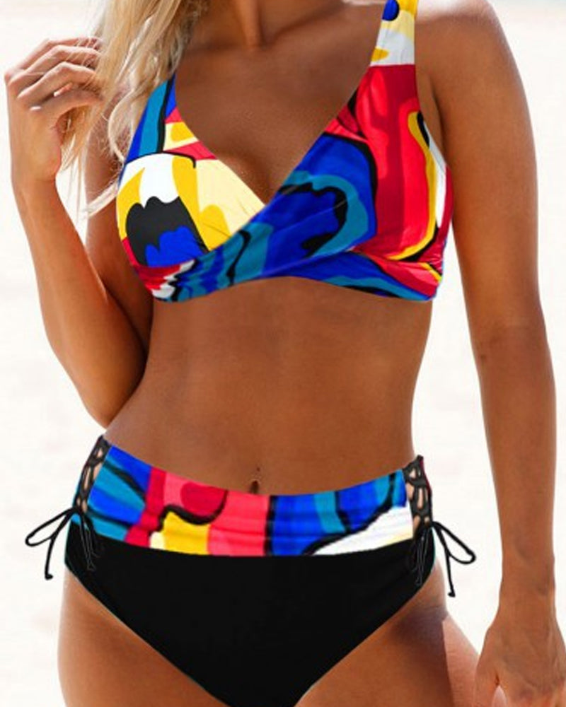 Eva - Bikini coloré éclatant et joyeux