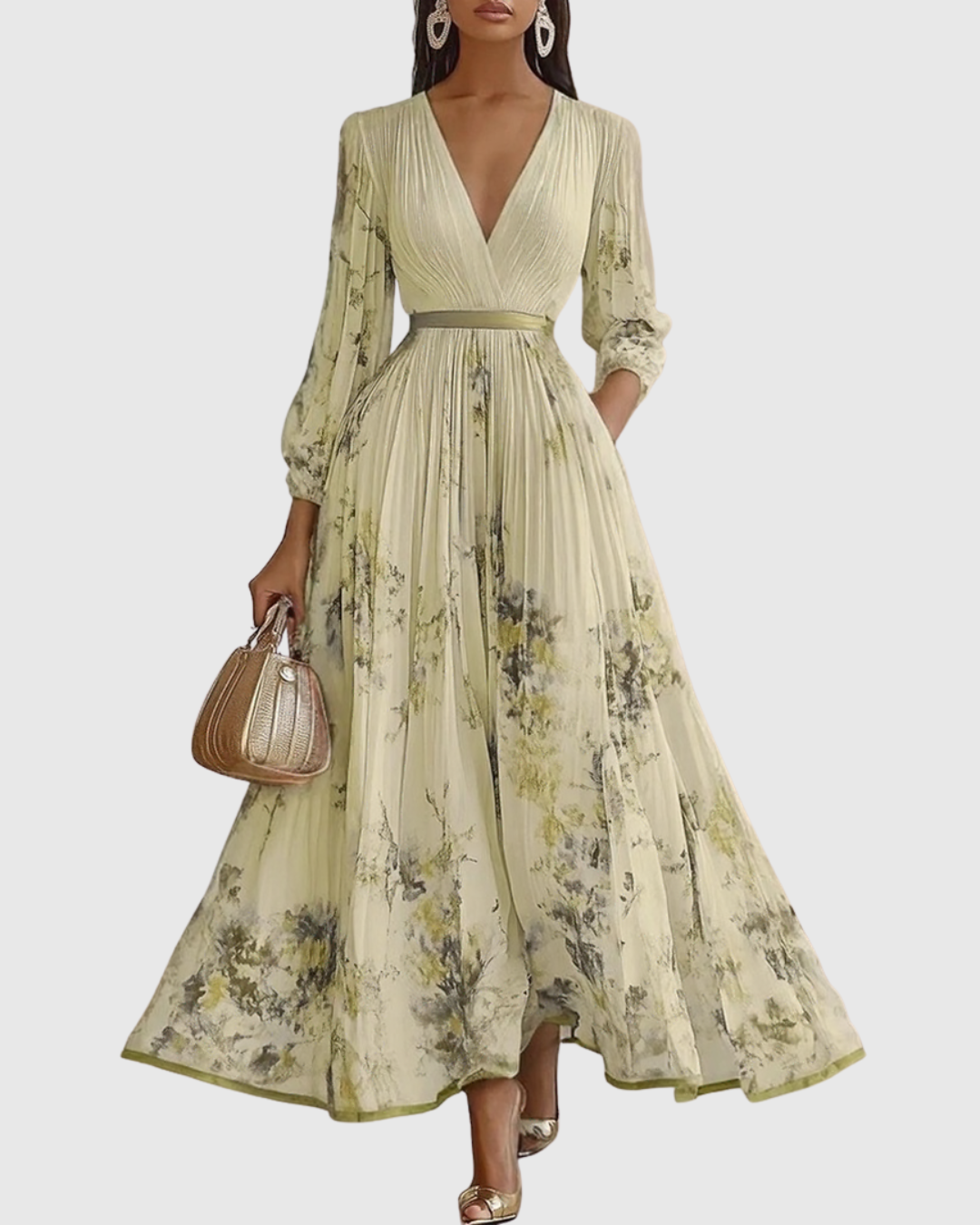 Siena™ - Robe Maxi Plissée Chic