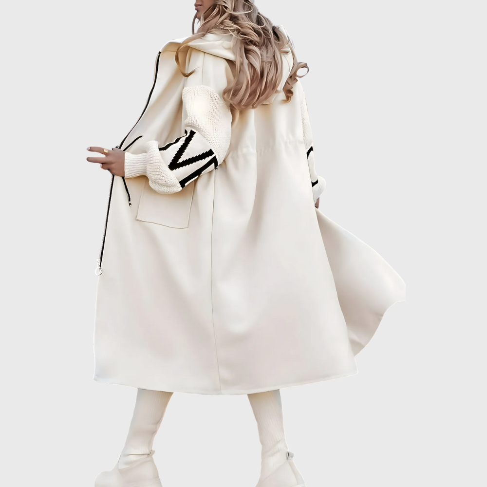 The Lysara — Knit Sleeve Cocoon Coat