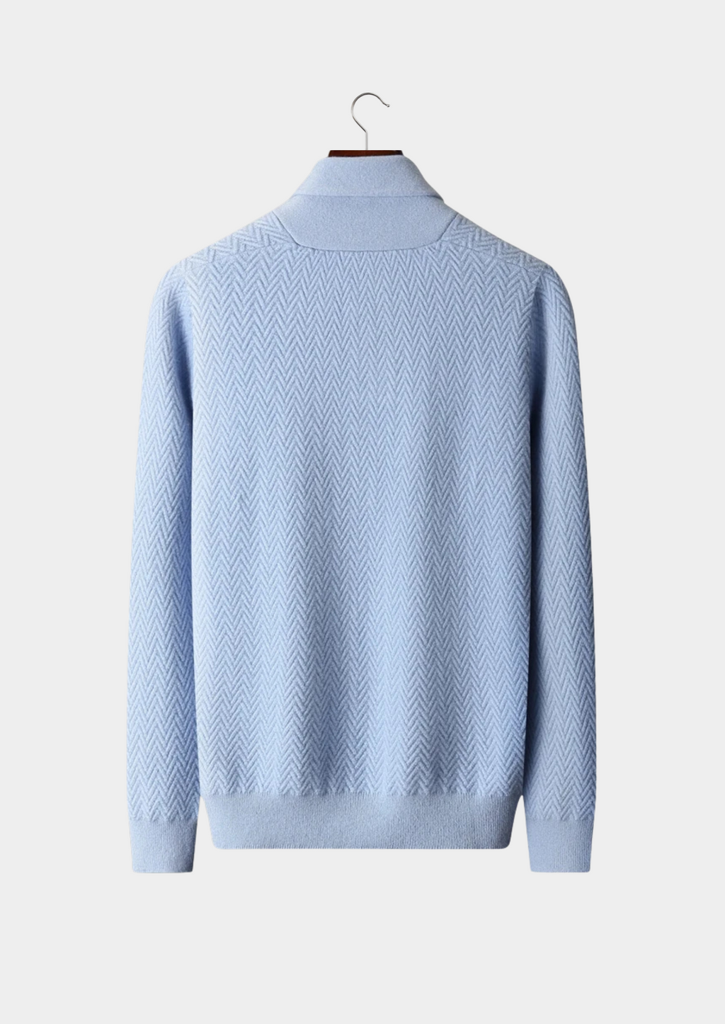 Pull en cachemire premium à boutons et motif zigzag