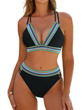 Stephanie | Ensemble de bikini ajusté contraste-détail