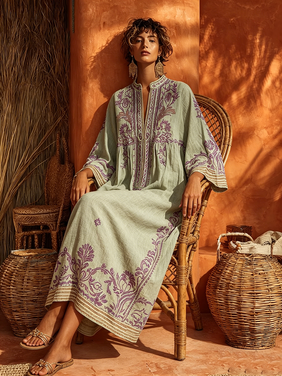 Elena™ | Robe longue maxi méditerranéenne