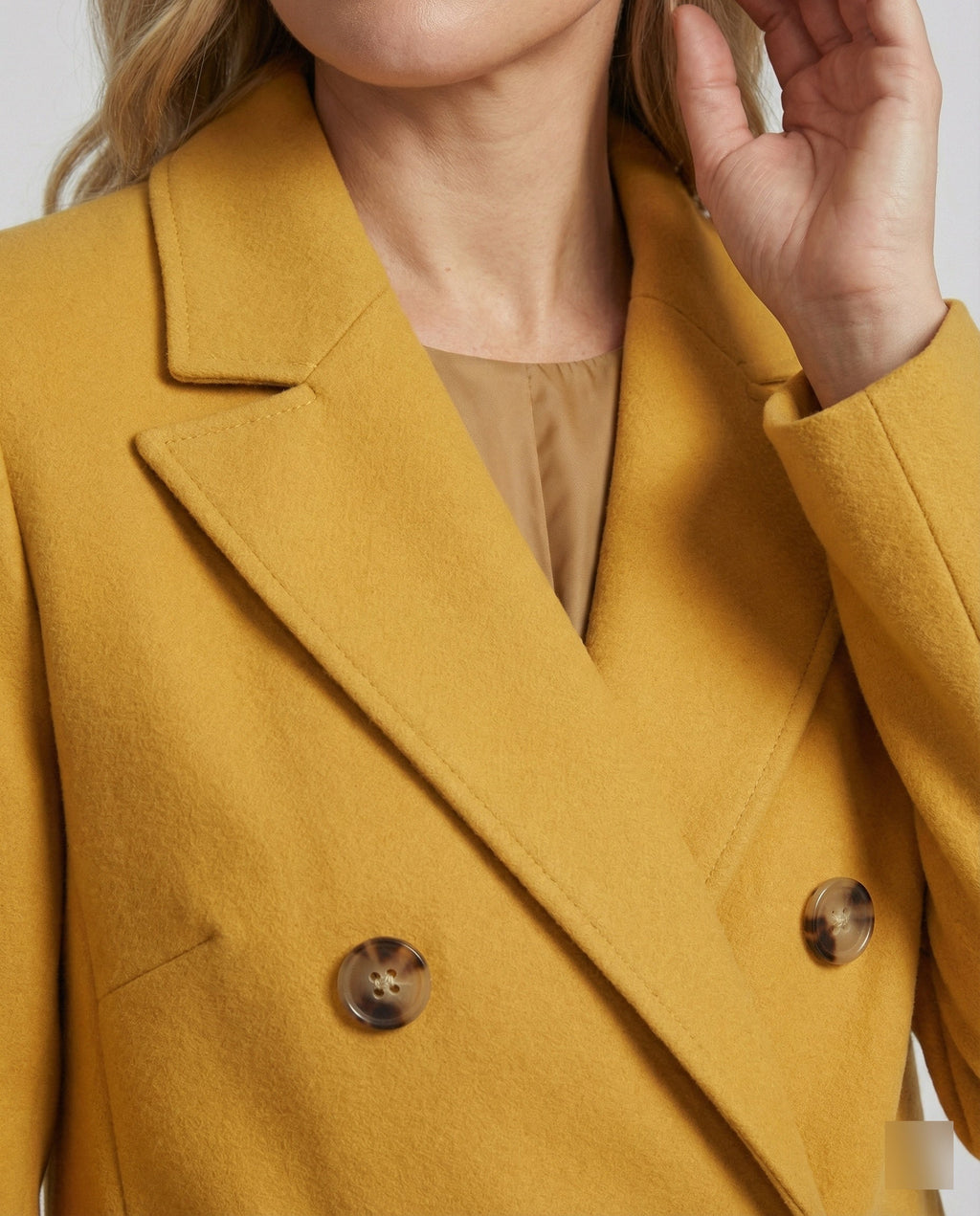 The Liora Coat — Marigold Wool Blend