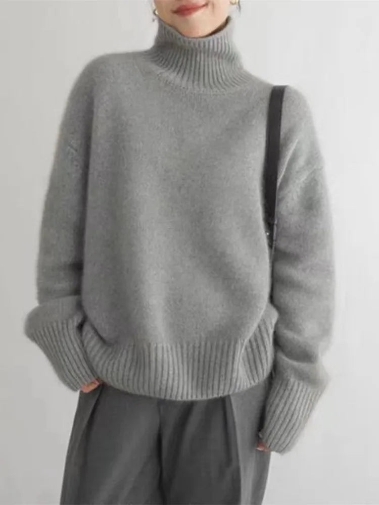 The Kaida — Soft Oversized Knit in Fog