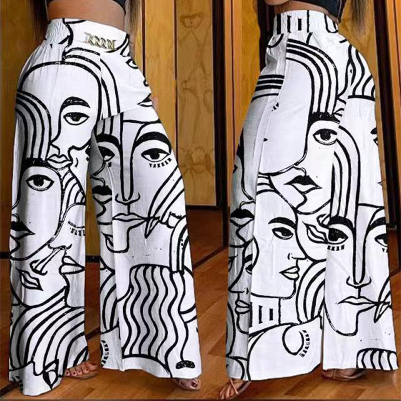 Évelyne™ — Pantalon taille haute à jambes larges avec coupe sculptante