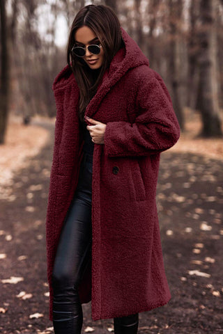 The Kaia — Hooded Teddy Coat