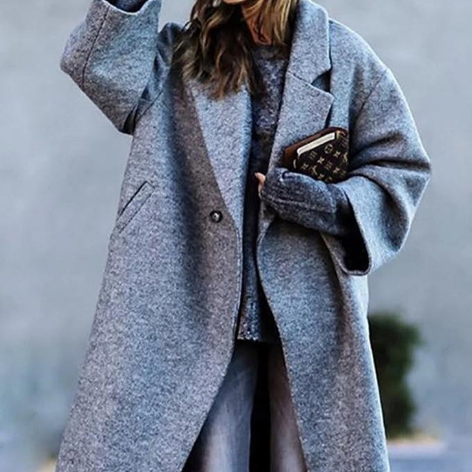 The Astrid Oversized Wool Overcoat — Multitone