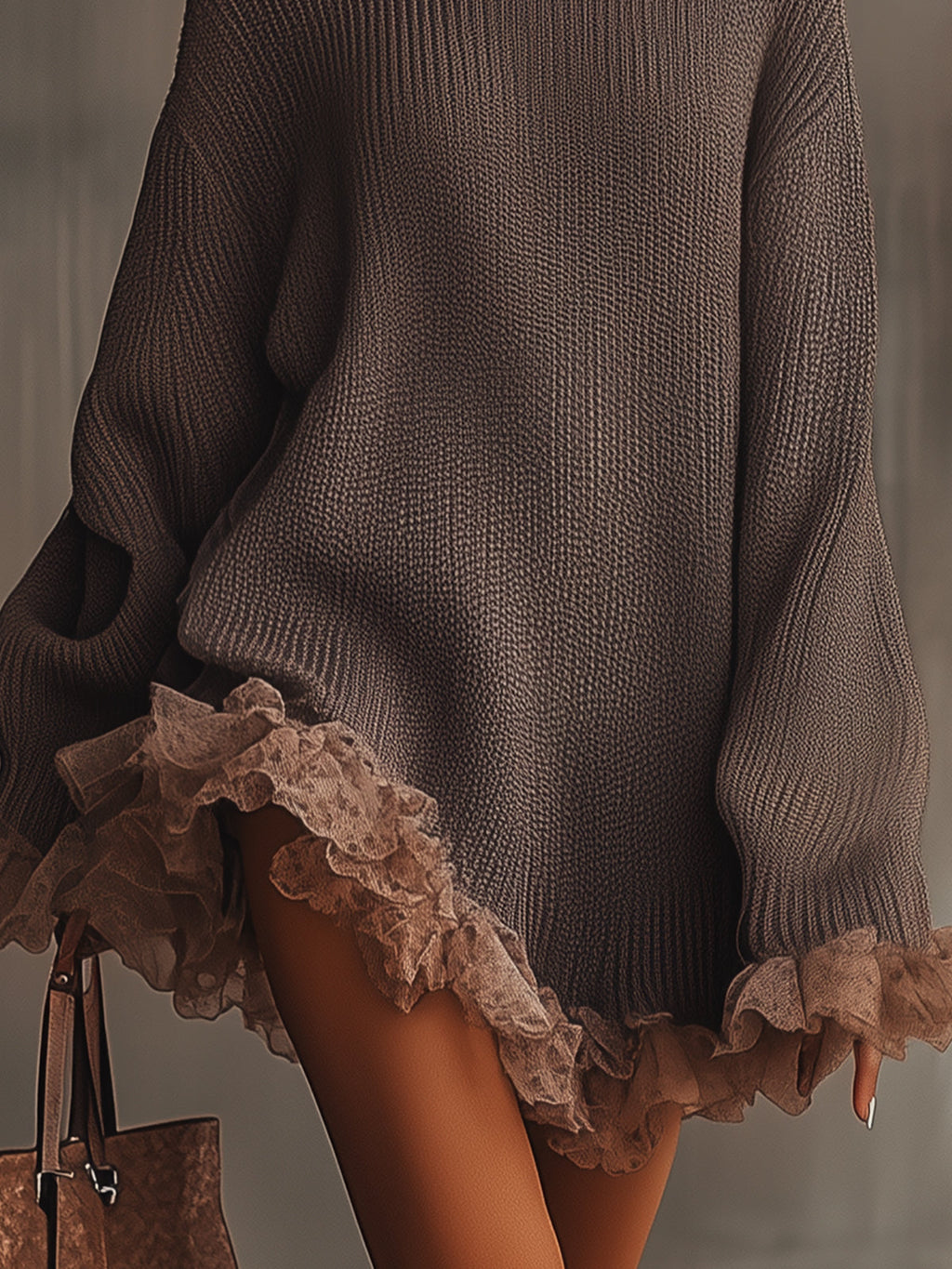 Nina | Robe en maille avec volants