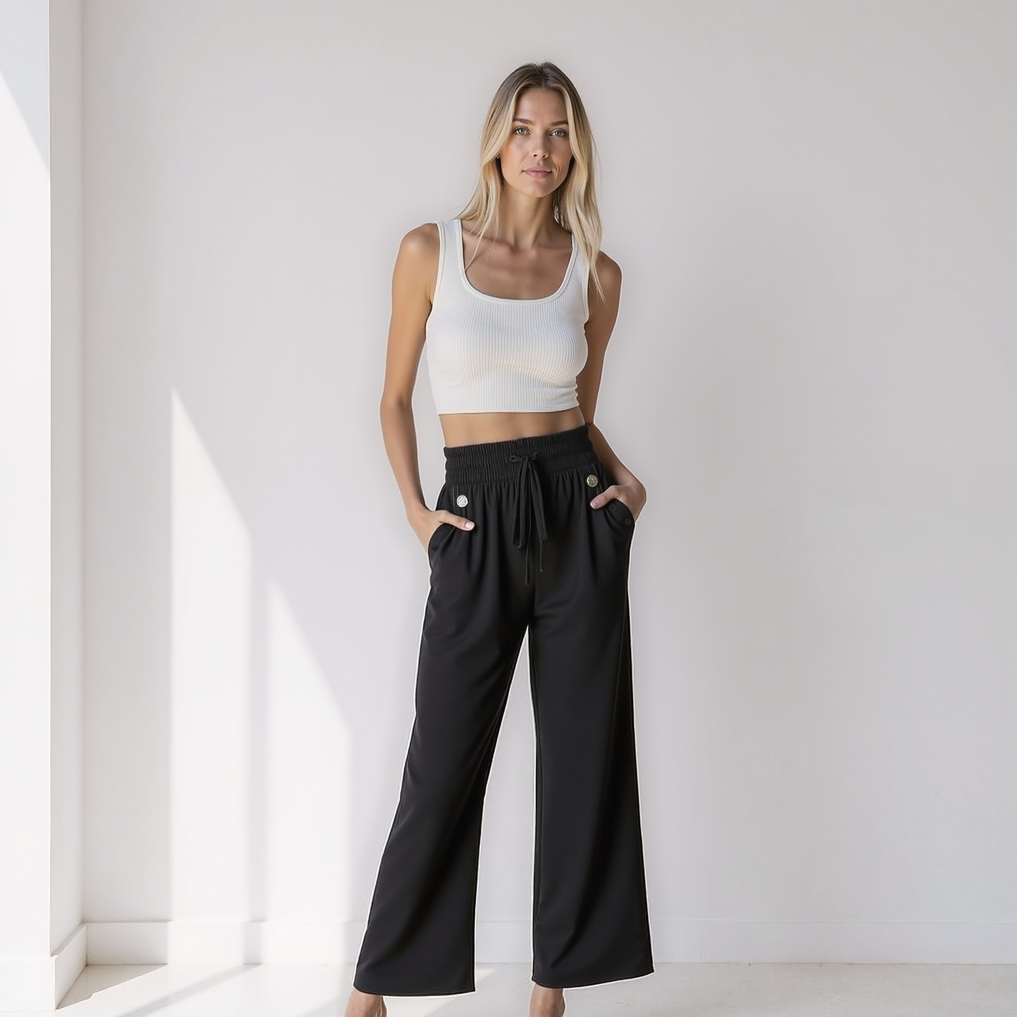 The Sylva Lounge Pant — Moss Crepe