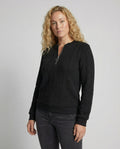 Anoushka Knit — Charcoal Zip Pullover