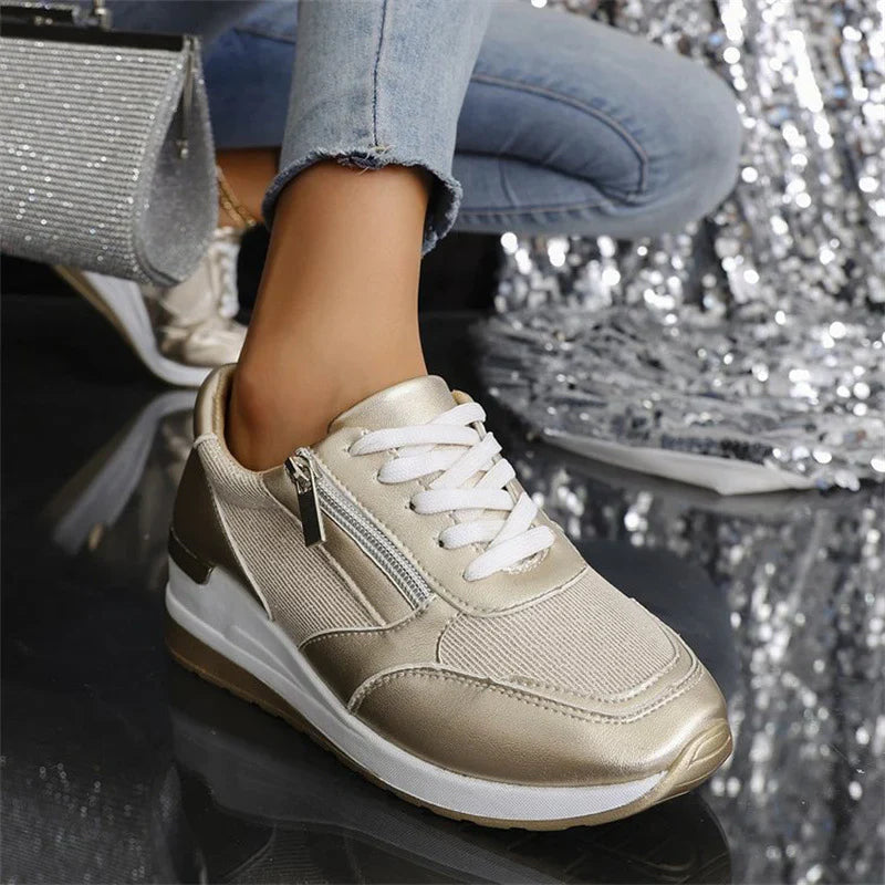 The Sylvi Sneaker — Chalk Mesh & Suede
