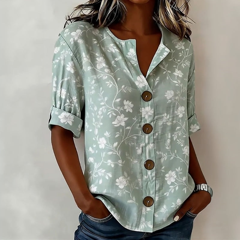 Blouse à imprimé floral vintage