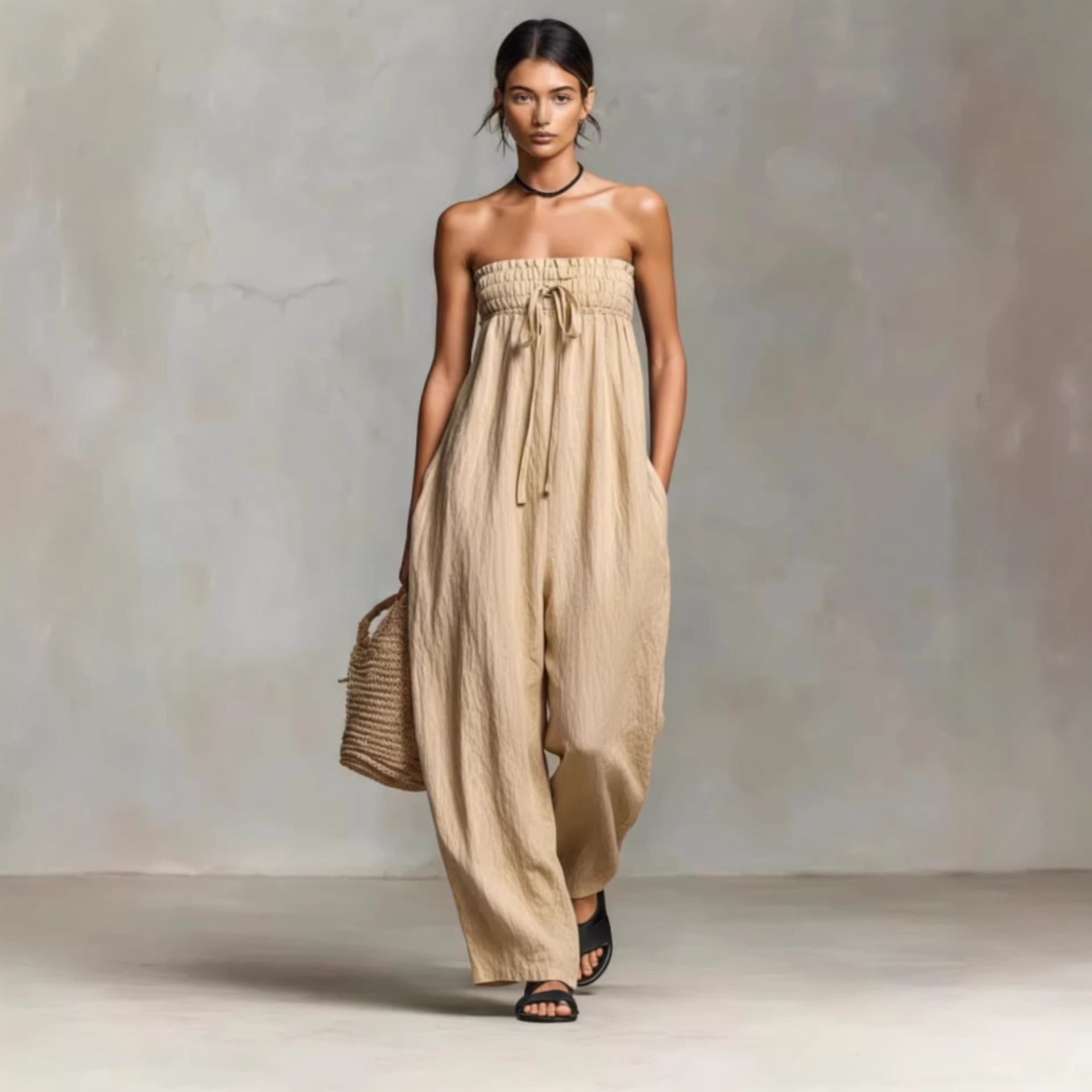 NINA | Combinaison Large Sans Bretelles