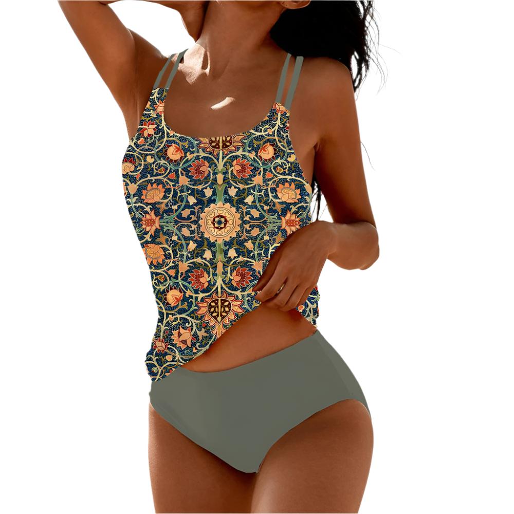 Elara Tankini Set — Azure